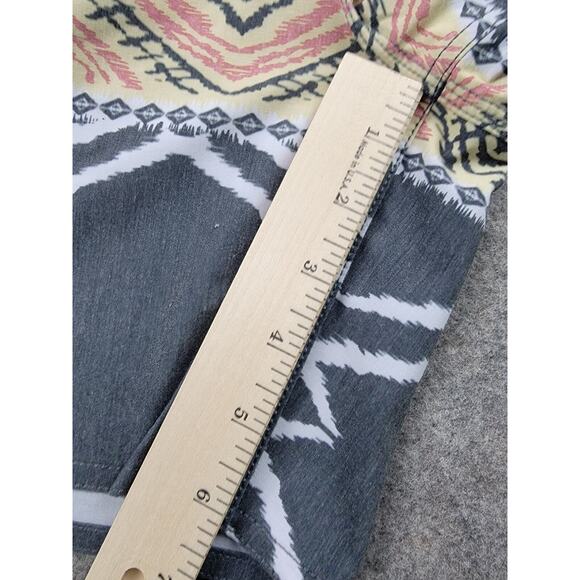 Roark Board Shorts Mens 30 Gray Yellow Geometric The Chiller Beni Outdoor Active - Picture 14 of 16